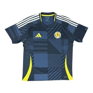 Scotland 2023/2024 Adidas Soccer Home Football Jersey Shirt